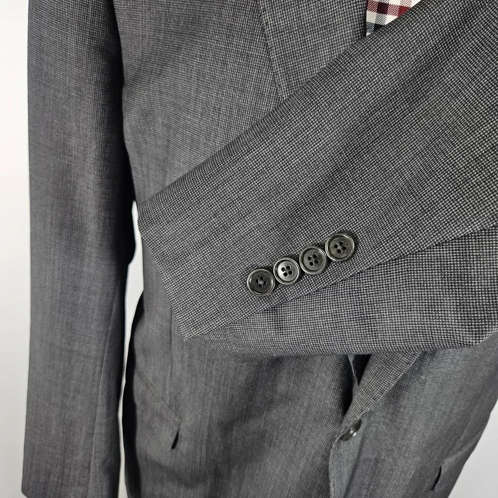 Brooks Brothers Explorer Men's‎ Sport Coat Blazer Two Button Gray Wool Blend 44L